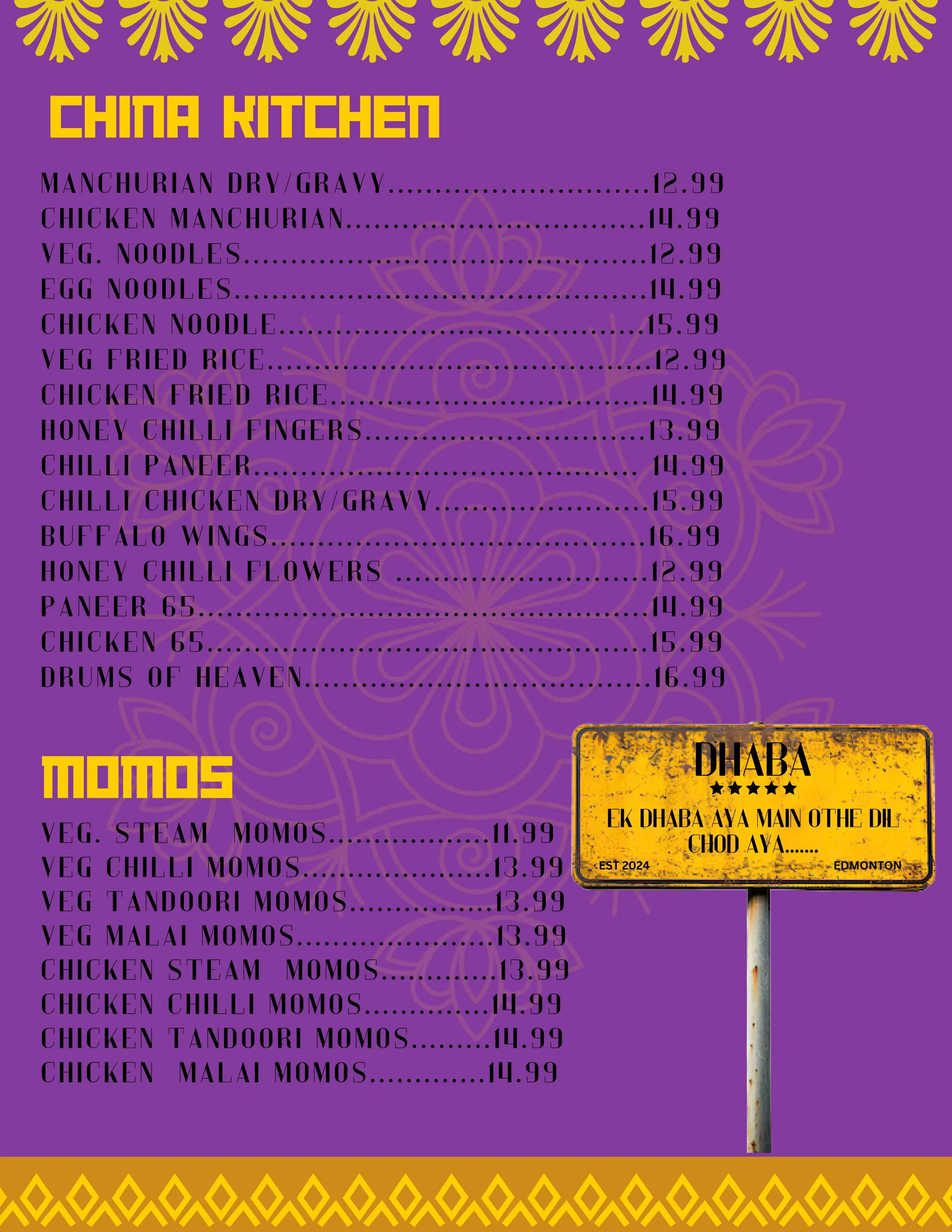  Desi Adda Bar And Grill Menu