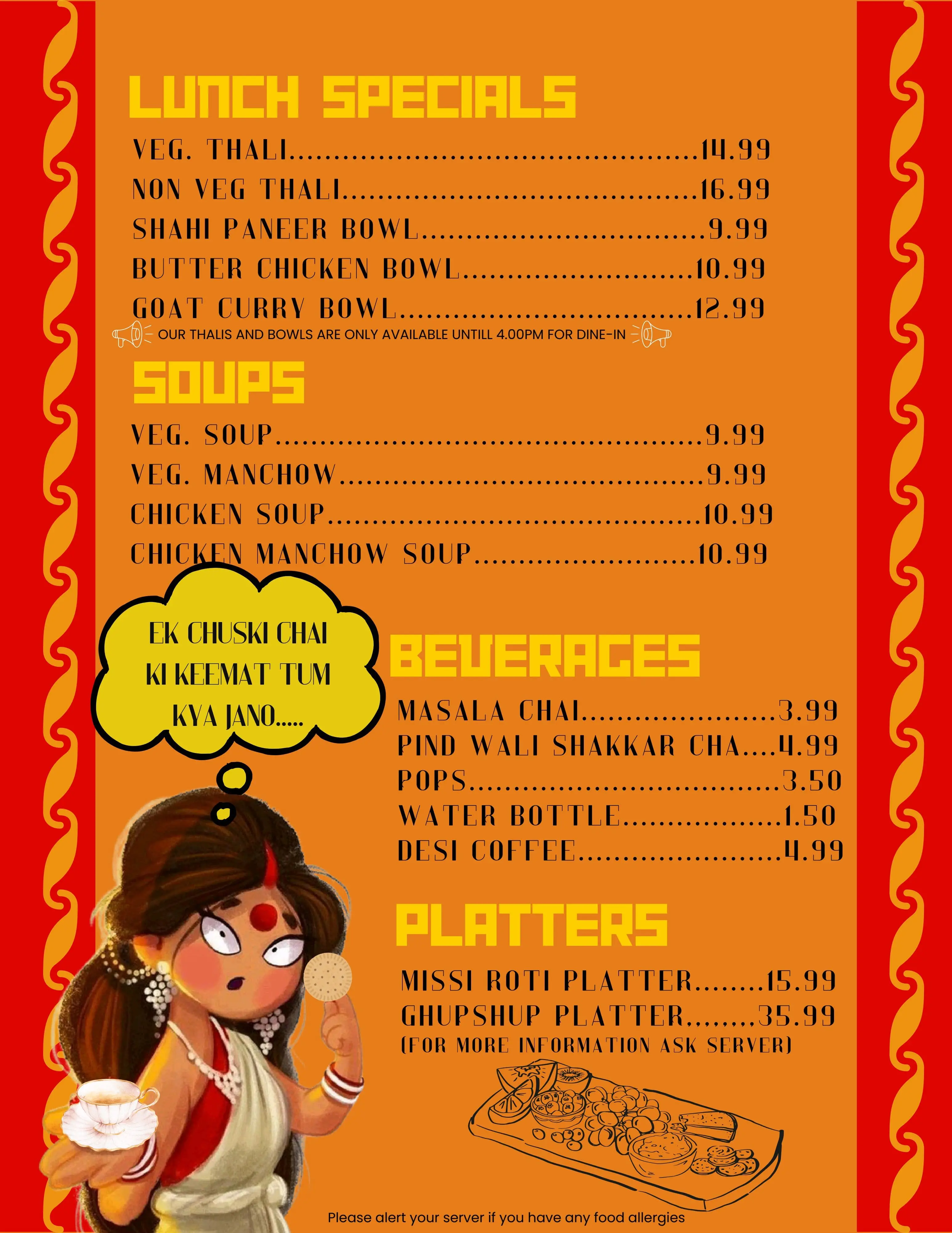  Desi Adda Bar And Grill Menu